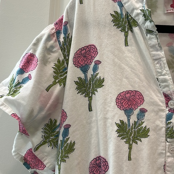 Victoria Dunn size XL dress pink blue green white floral - Picture 3 of 7